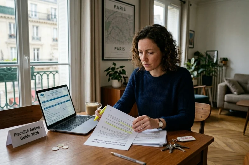 Propriétaire analysant la fiscalité de son appartement sur airbnb