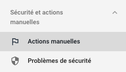 Actions pénalités Google