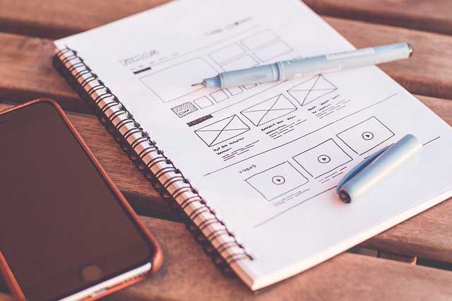 Mockup d'un site web