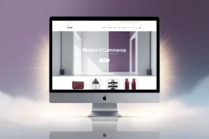 Site e commerce visible depuis un ordinateur