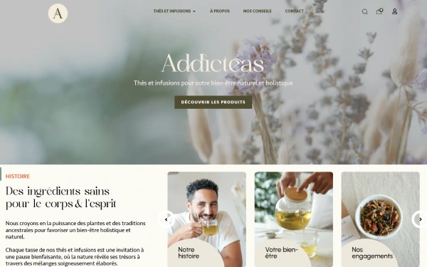 Création de site ecommerce de thés