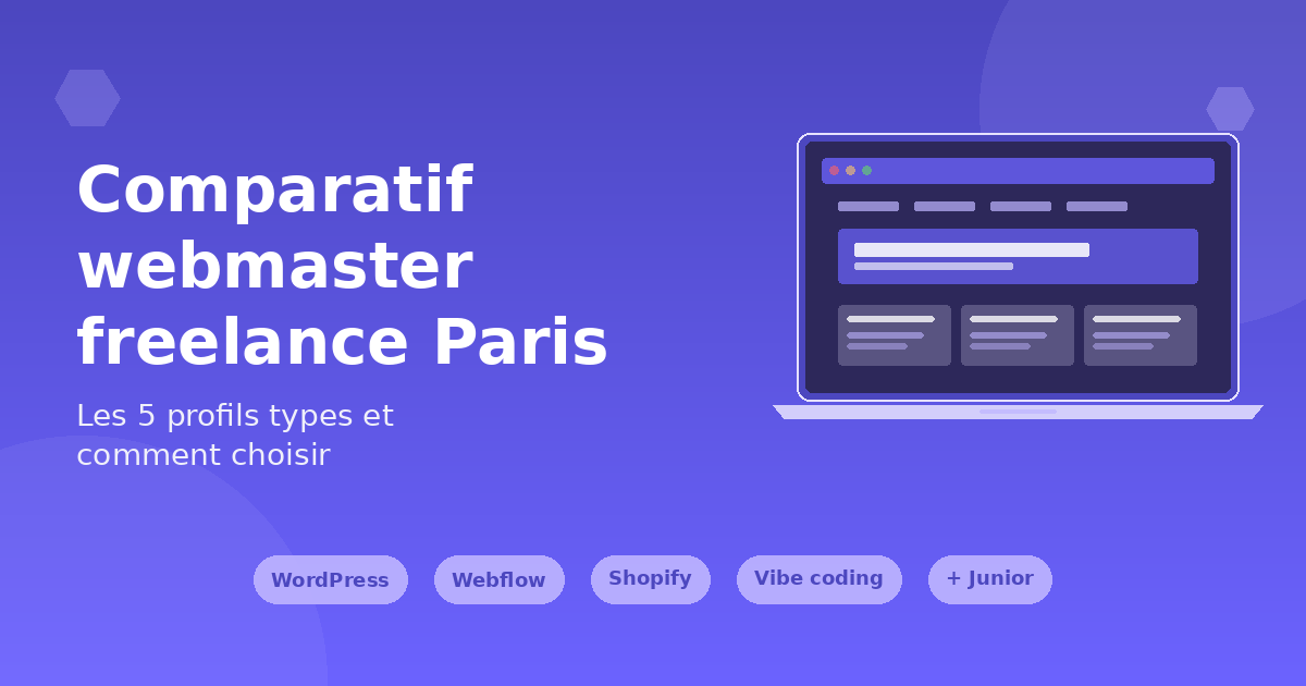 Comparatif webmaster freelance Paris