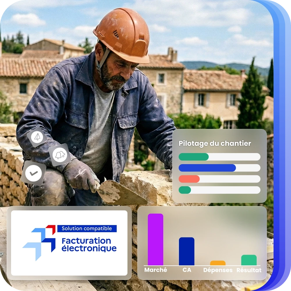 Maçon sur un chantier