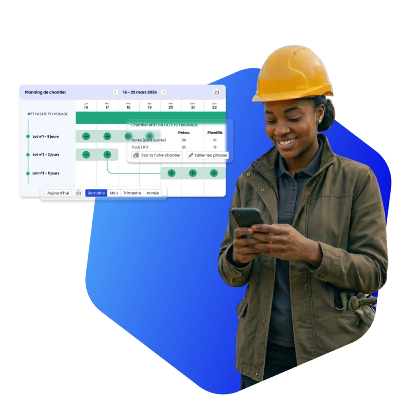 Planning de chantier pour le BTP