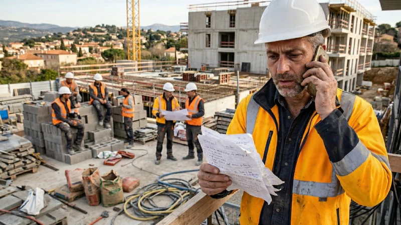 Gestion de planning sur un chantier BTP